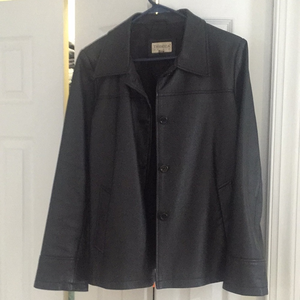 Leather coat